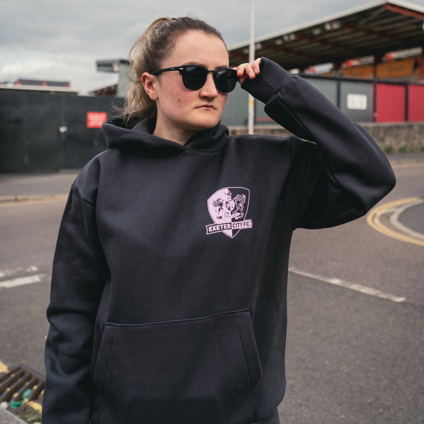 Exeter City Grey Bubble Hoodie - Youths