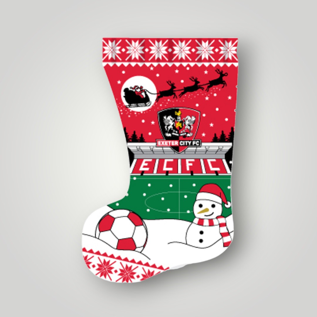 Exeter City Large Velveteen Christmas Stocking