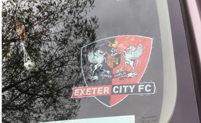 Exeter City Large Car Sticker