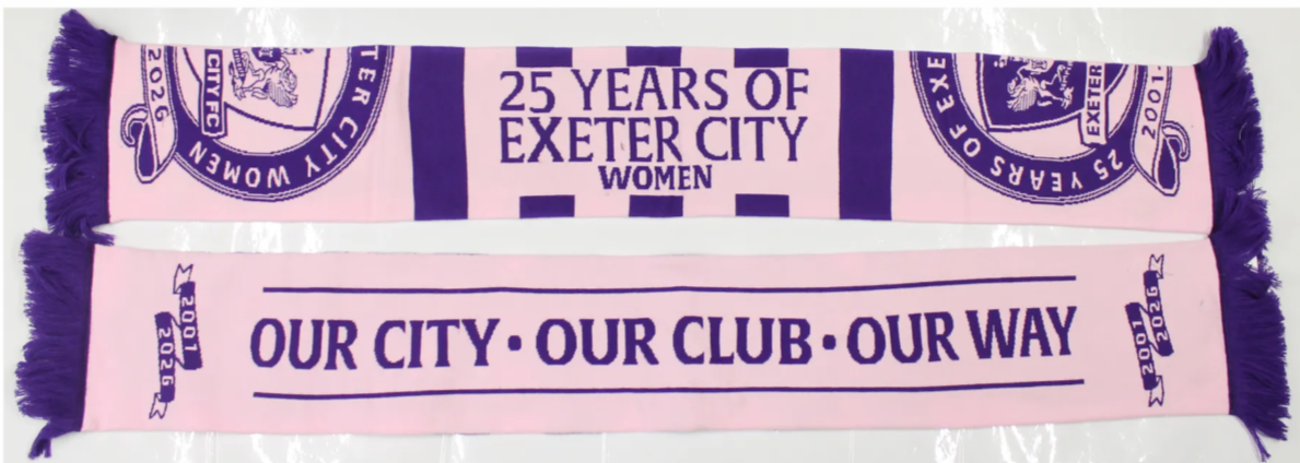 Exeter City Women 25 Years Scarf