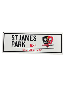 ECFC St James Park metal Street Sign