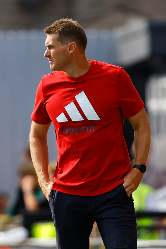 Exeter City x Adidas Red Logo Tee - Adult