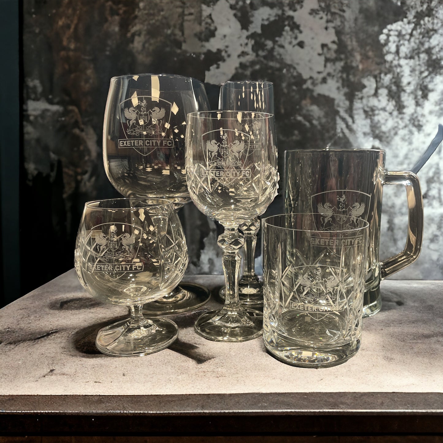 ECFC Crystal Brandy Glass