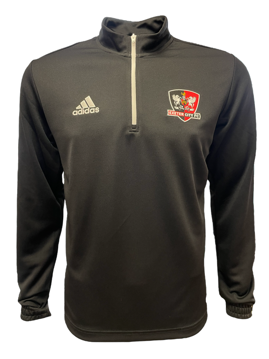 ECFC x Adidas Black LS Zip Top - Adults