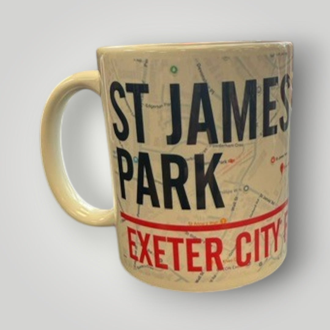 Exeter City Street Map Mug