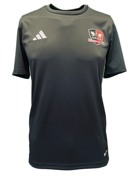 Exeter City x adidas Black Training Tee - Adults