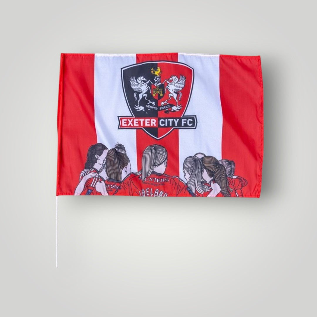 Exeter City Women Hand Waving Flag