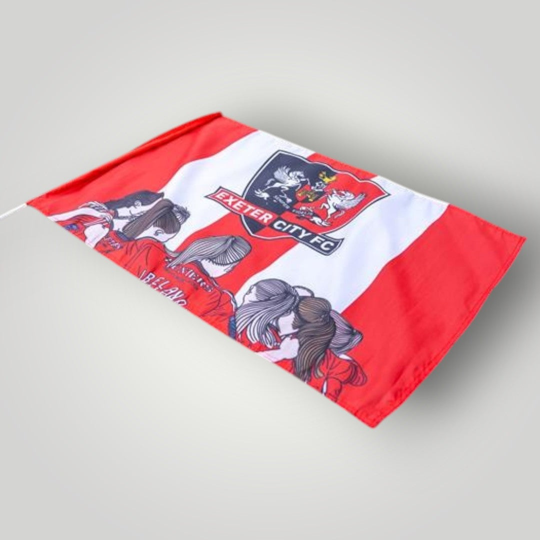 Exeter City Women Hand Waving Flag