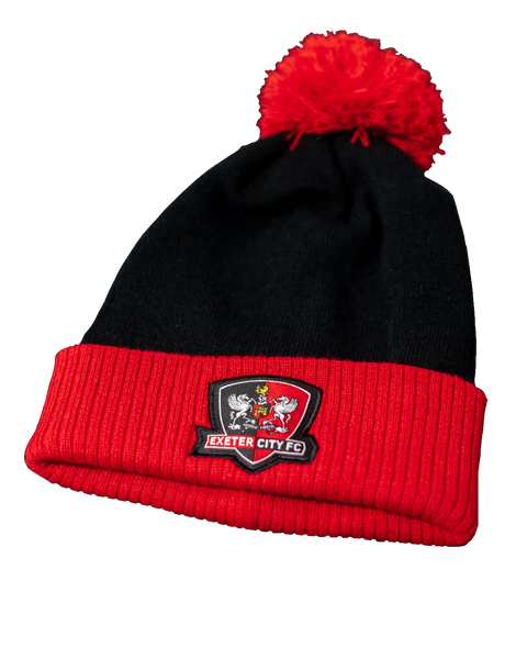 ECFC Black & Red Bobble Hat